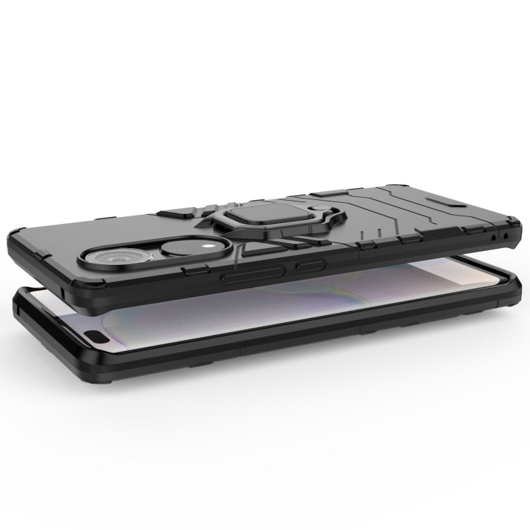 For Honor 50 Pro PC + TPU Shockproof Protective Case with Magnetic Ring Holder