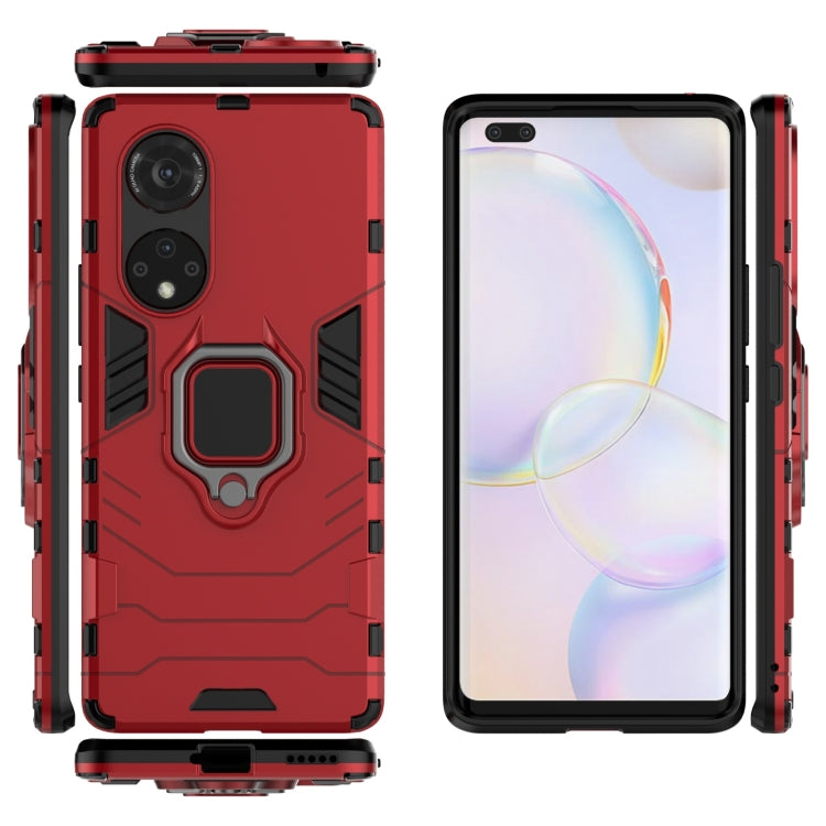 For Honor 50 Pro PC + TPU Shockproof Protective Case with Magnetic Ring Holder