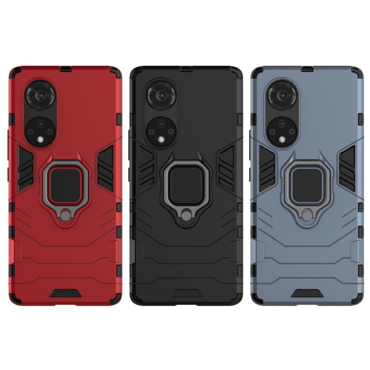 For Honor 50 Pro PC + TPU Shockproof Protective Case with Magnetic Ring Holder