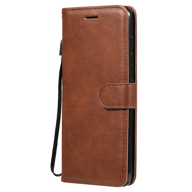 For Motorola Moto G50 Solid Color Horizontal Flip Protective Leather Case with Holder & Card Slots & Wallet & Photo Frame & Lanyard
