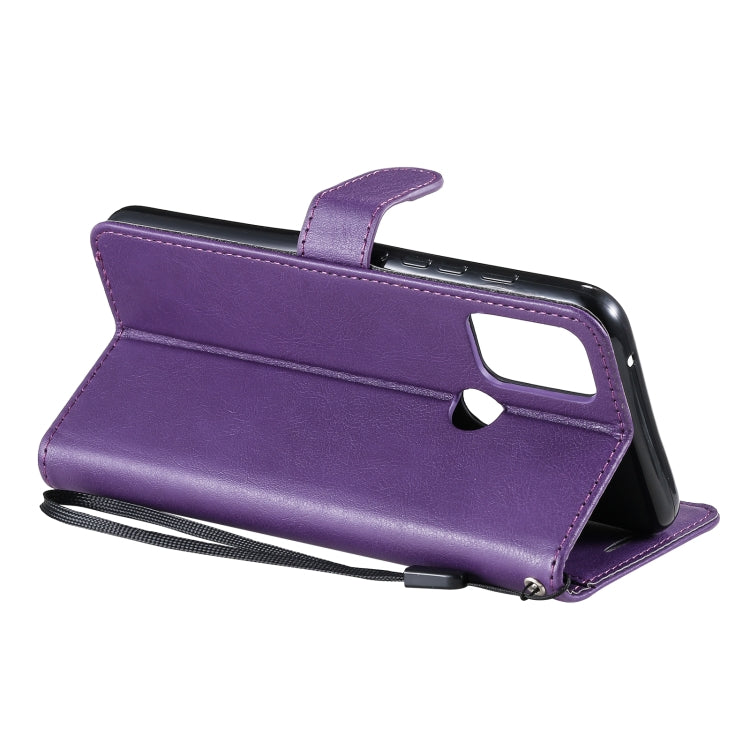For Motorola Moto G50 Solid Color Horizontal Flip Protective Leather Case with Holder & Card Slots & Wallet & Photo Frame & Lanyard