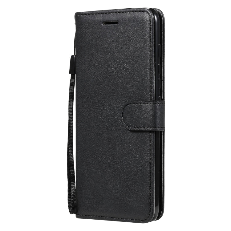 For Motorola Moto G50 Solid Color Horizontal Flip Protective Leather Case with Holder & Card Slots & Wallet & Photo Frame & Lanyard