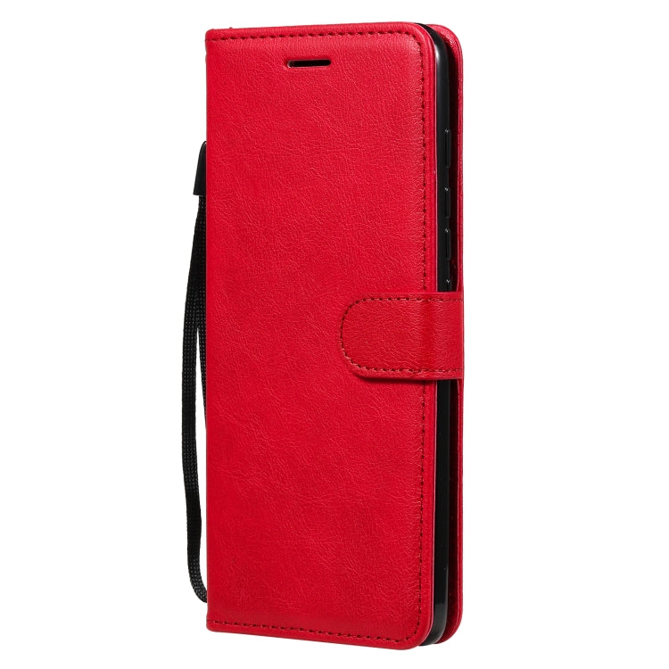 For Motorola Moto G50 Solid Color Horizontal Flip Protective Leather Case with Holder & Card Slots & Wallet & Photo Frame & Lanyard