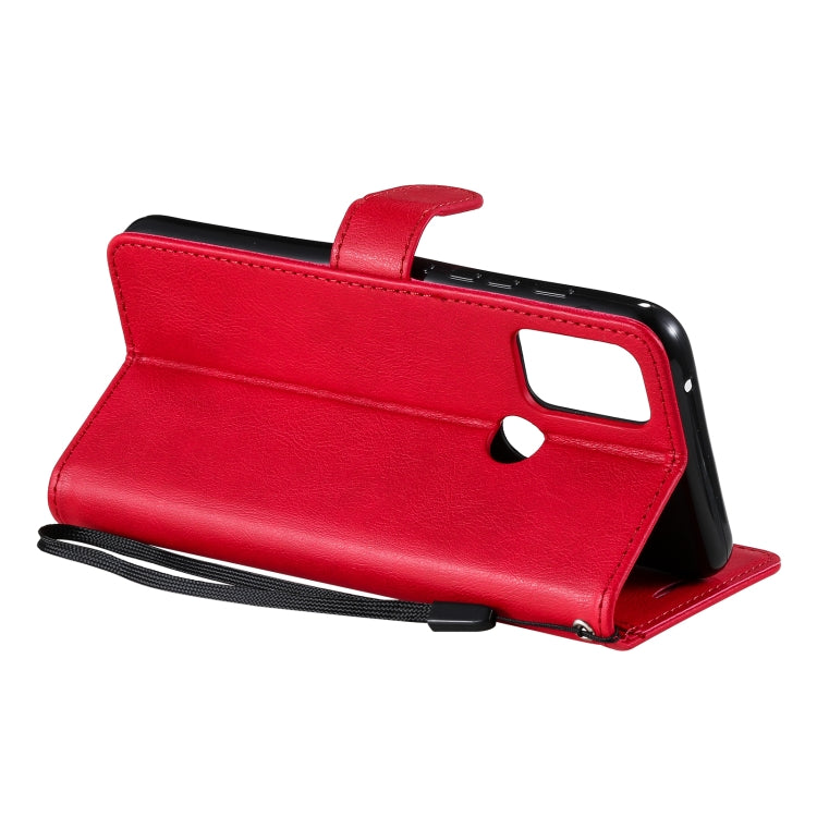 For Motorola Moto G50 Solid Color Horizontal Flip Protective Leather Case with Holder & Card Slots & Wallet & Photo Frame & Lanyard