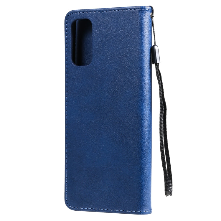 For Motorola Moto G50 Solid Color Horizontal Flip Protective Leather Case with Holder & Card Slots & Wallet & Photo Frame & Lanyard