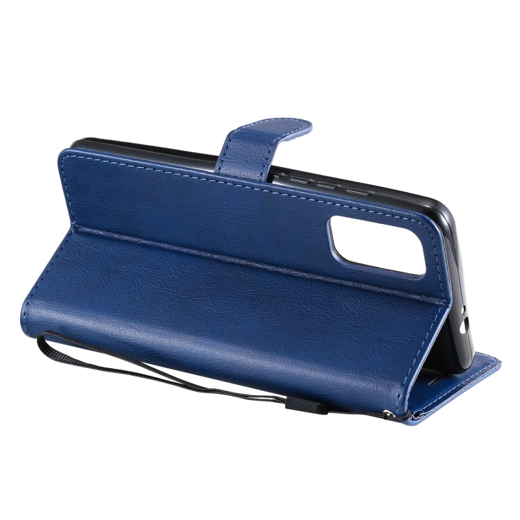 For Motorola Moto G50 Solid Color Horizontal Flip Protective Leather Case with Holder & Card Slots & Wallet & Photo Frame & Lanyard