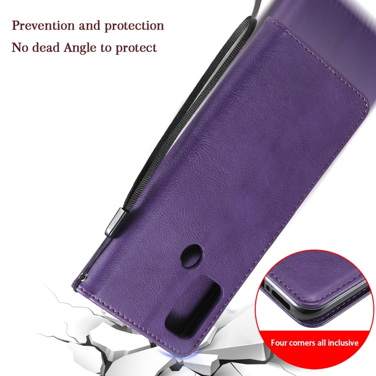For Motorola Moto G50 Solid Color Horizontal Flip Protective Leather Case with Holder & Card Slots & Wallet & Photo Frame & Lanyard
