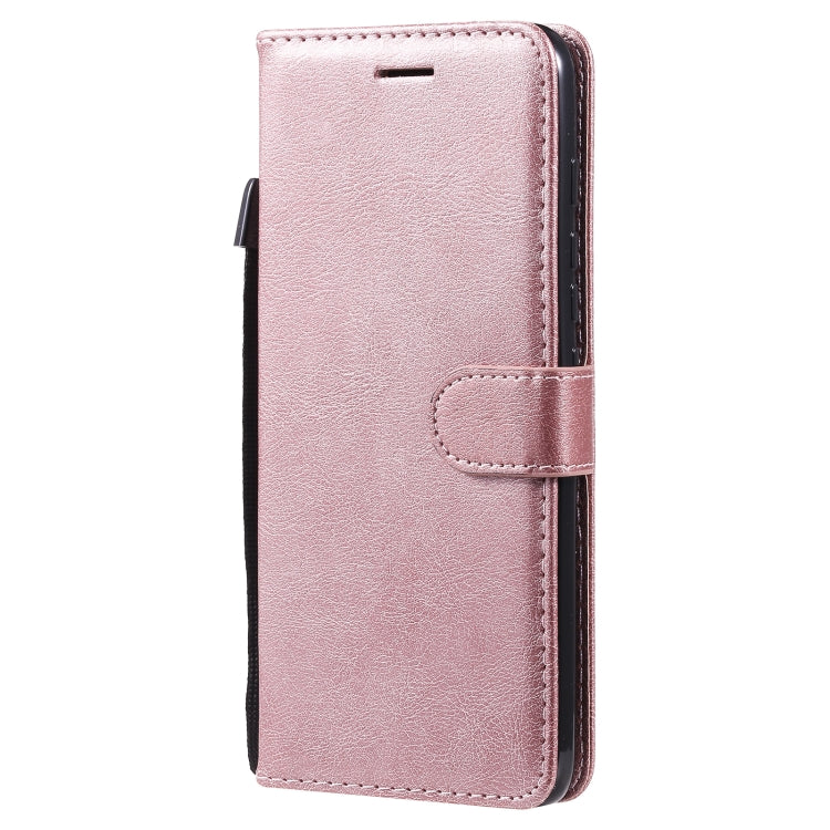 For Motorola Moto G50 Solid Color Horizontal Flip Protective Leather Case with Holder & Card Slots & Wallet & Photo Frame & Lanyard