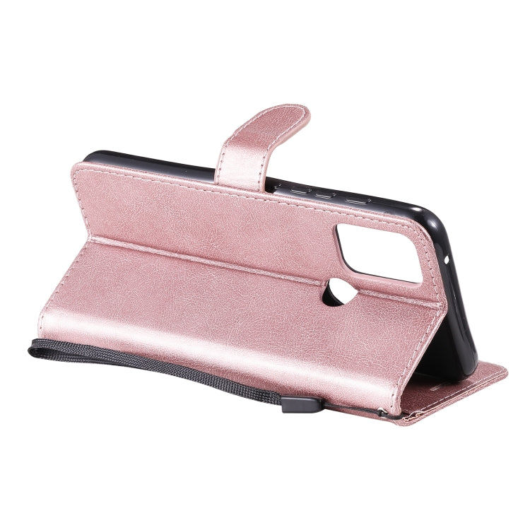 For Motorola Moto G50 Solid Color Horizontal Flip Protective Leather Case with Holder & Card Slots & Wallet & Photo Frame & Lanyard