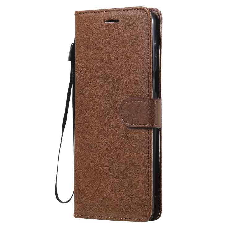 For Motorola Edge S 4G Solid Color Horizontal Flip Protective Leather Case with Holder & Card Slots & Wallet & Photo Frame & Lanyard