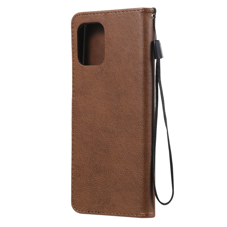 For Motorola Edge S 4G Solid Color Horizontal Flip Protective Leather Case with Holder & Card Slots & Wallet & Photo Frame & Lanyard