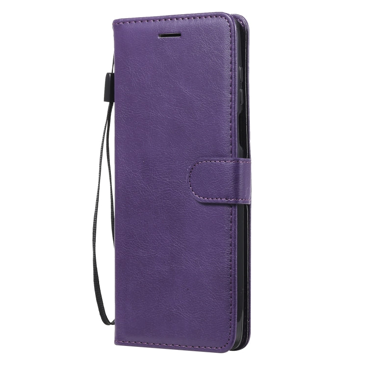 For Motorola Edge S 4G Solid Color Horizontal Flip Protective Leather Case with Holder & Card Slots & Wallet & Photo Frame & Lanyard