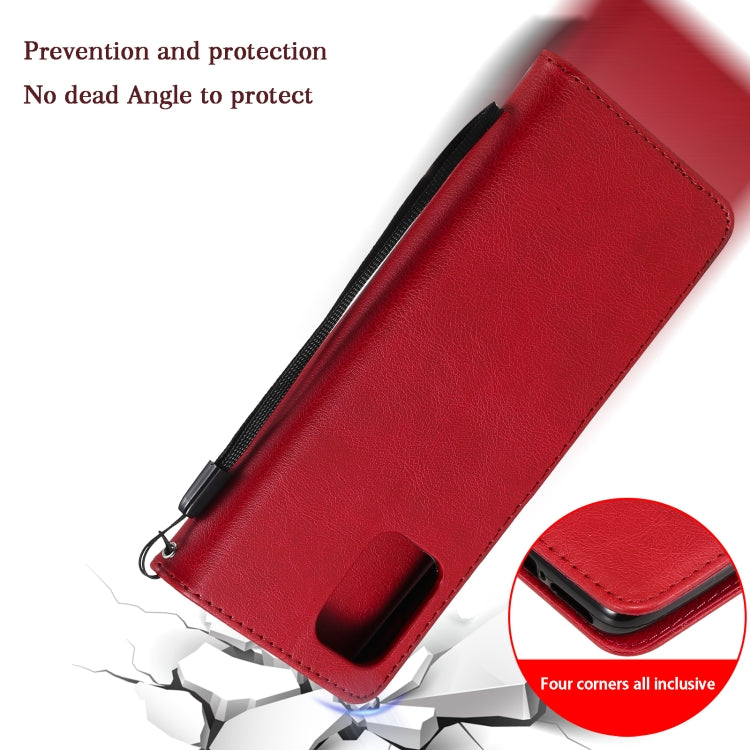 For Motorola Edge S 4G Solid Color Horizontal Flip Protective Leather Case with Holder & Card Slots & Wallet & Photo Frame & Lanyard