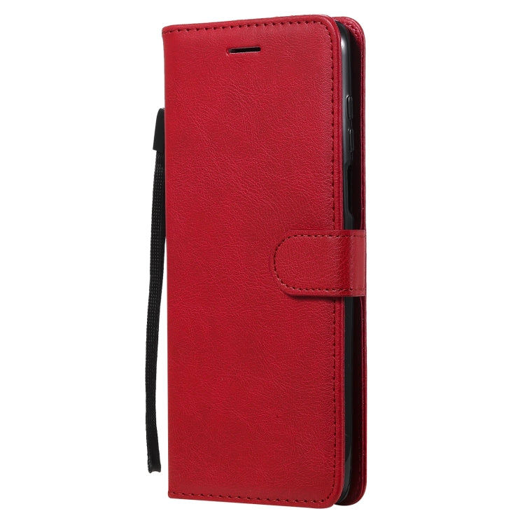 For Motorola Edge S 4G Solid Color Horizontal Flip Protective Leather Case with Holder & Card Slots & Wallet & Photo Frame & Lanyard