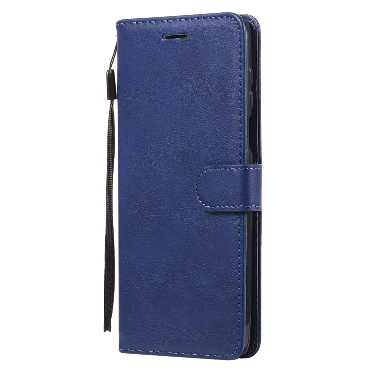 For Motorola Edge S 4G Solid Color Horizontal Flip Protective Leather Case with Holder & Card Slots & Wallet & Photo Frame & Lanyard