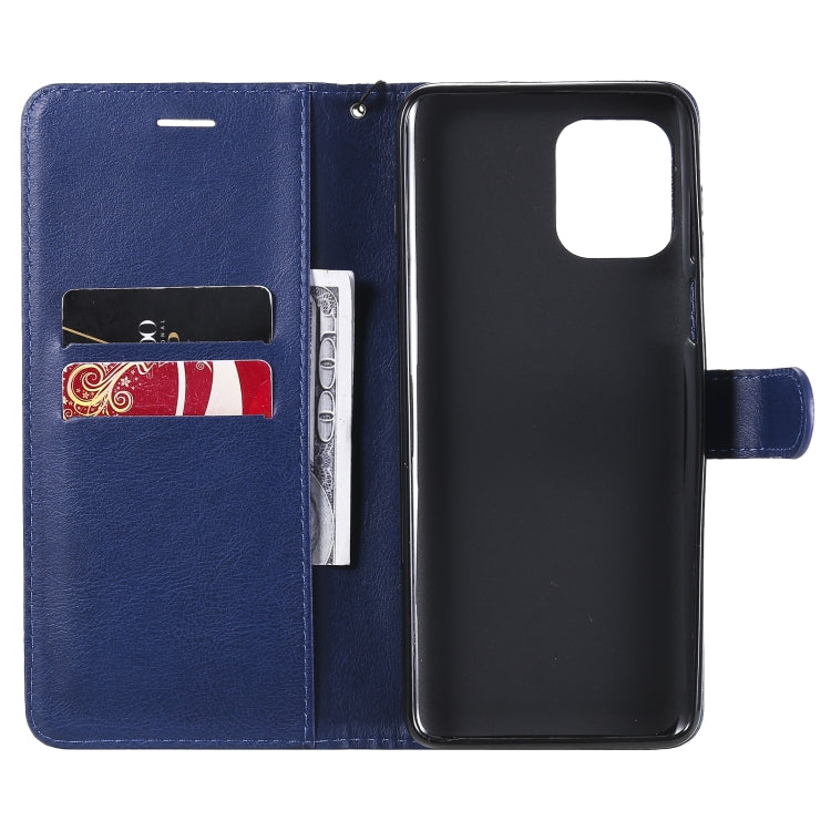 For Motorola Edge S 4G Solid Color Horizontal Flip Protective Leather Case with Holder & Card Slots & Wallet & Photo Frame & Lanyard