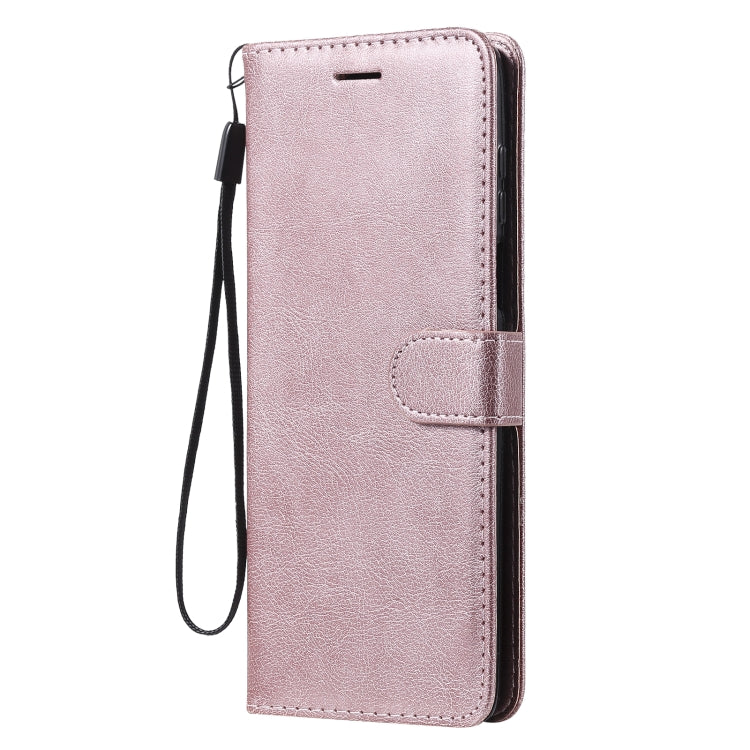 For Motorola Edge S 4G Solid Color Horizontal Flip Protective Leather Case with Holder & Card Slots & Wallet & Photo Frame & Lanyard