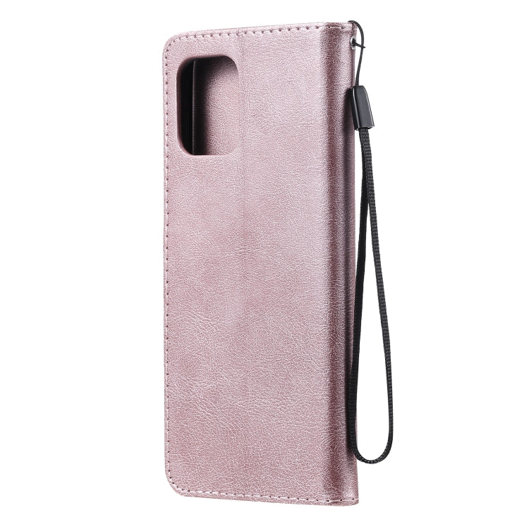 For Motorola Edge S 4G Solid Color Horizontal Flip Protective Leather Case with Holder & Card Slots & Wallet & Photo Frame & Lanyard