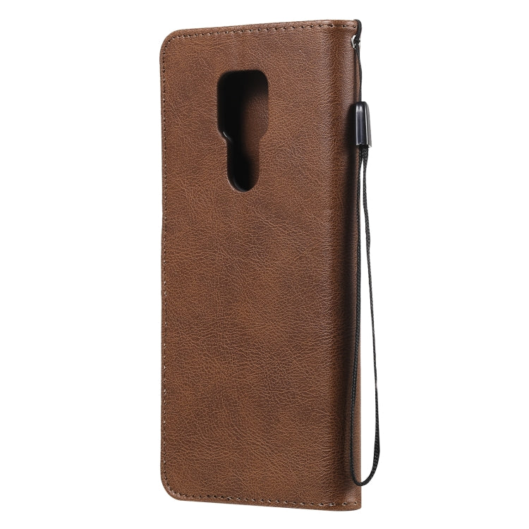 For Motorola Moto G Play 2021 Solid Color Horizontal Flip Protective Leather Case with Holder & Card Slots & Wallet & Photo Frame & Lanyard