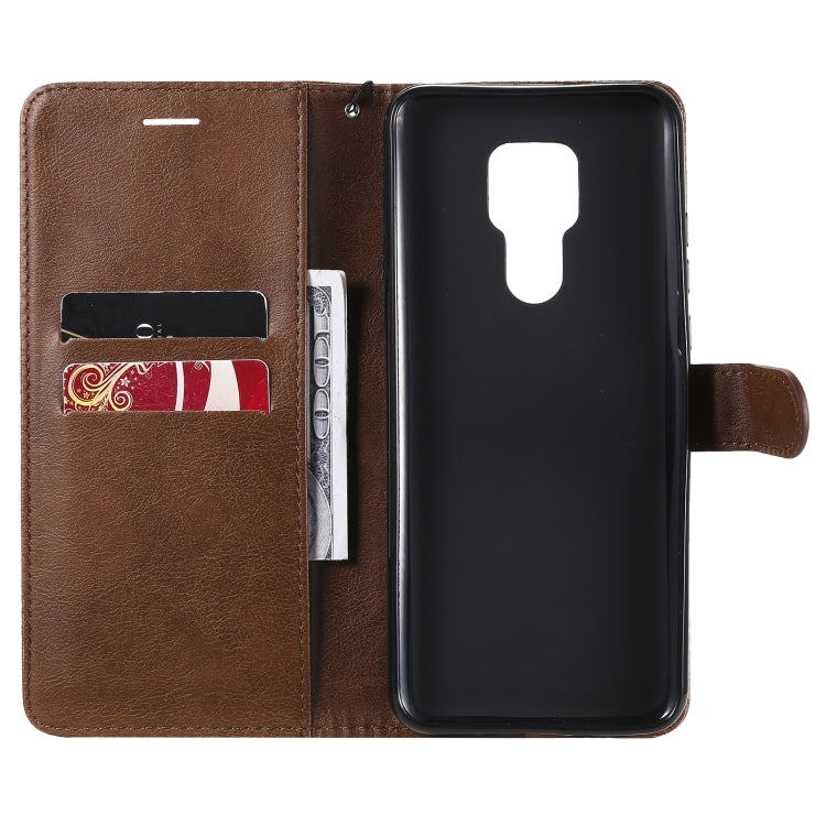 For Motorola Moto G Play 2021 Solid Color Horizontal Flip Protective Leather Case with Holder & Card Slots & Wallet & Photo Frame & Lanyard