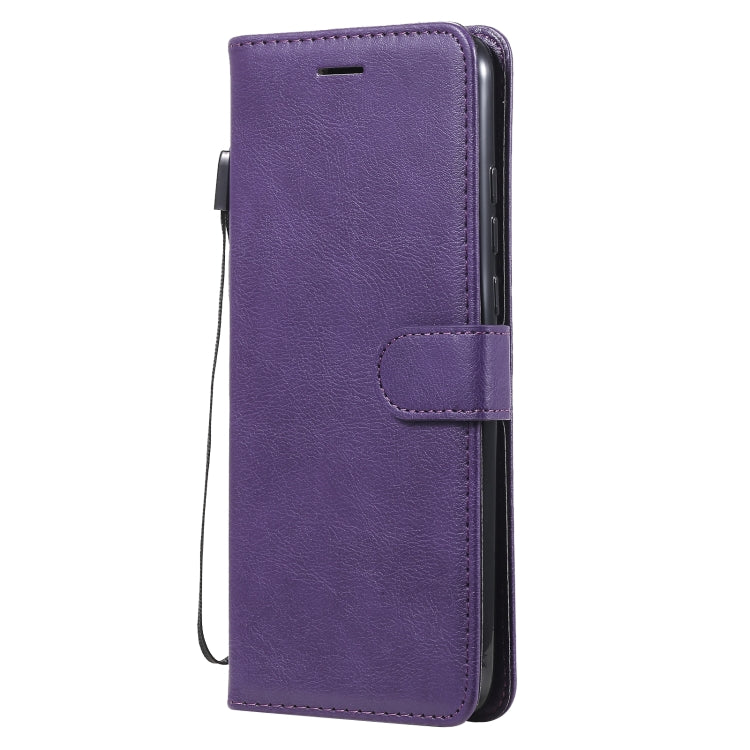 For Motorola Moto G Play 2021 Solid Color Horizontal Flip Protective Leather Case with Holder & Card Slots & Wallet & Photo Frame & Lanyard