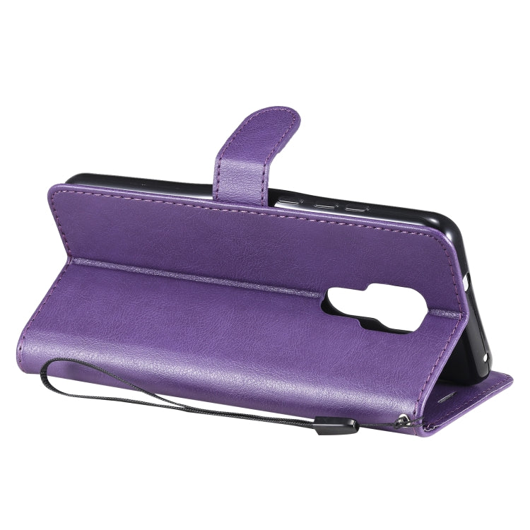 For Motorola Moto G Play 2021 Solid Color Horizontal Flip Protective Leather Case with Holder & Card Slots & Wallet & Photo Frame & Lanyard