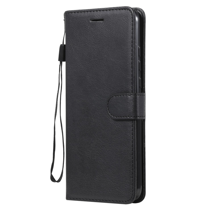 For Motorola Moto G Play 2021 Solid Color Horizontal Flip Protective Leather Case with Holder & Card Slots & Wallet & Photo Frame & Lanyard