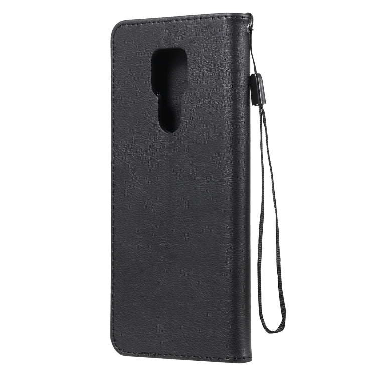 For Motorola Moto G Play 2021 Solid Color Horizontal Flip Protective Leather Case with Holder & Card Slots & Wallet & Photo Frame & Lanyard