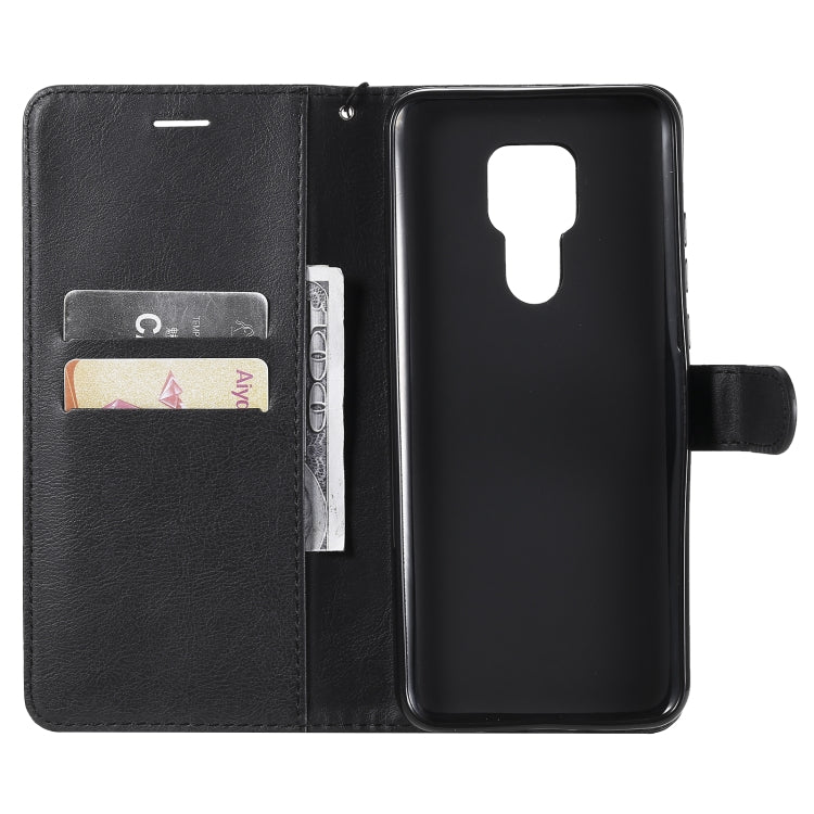 For Motorola Moto G Play 2021 Solid Color Horizontal Flip Protective Leather Case with Holder & Card Slots & Wallet & Photo Frame & Lanyard
