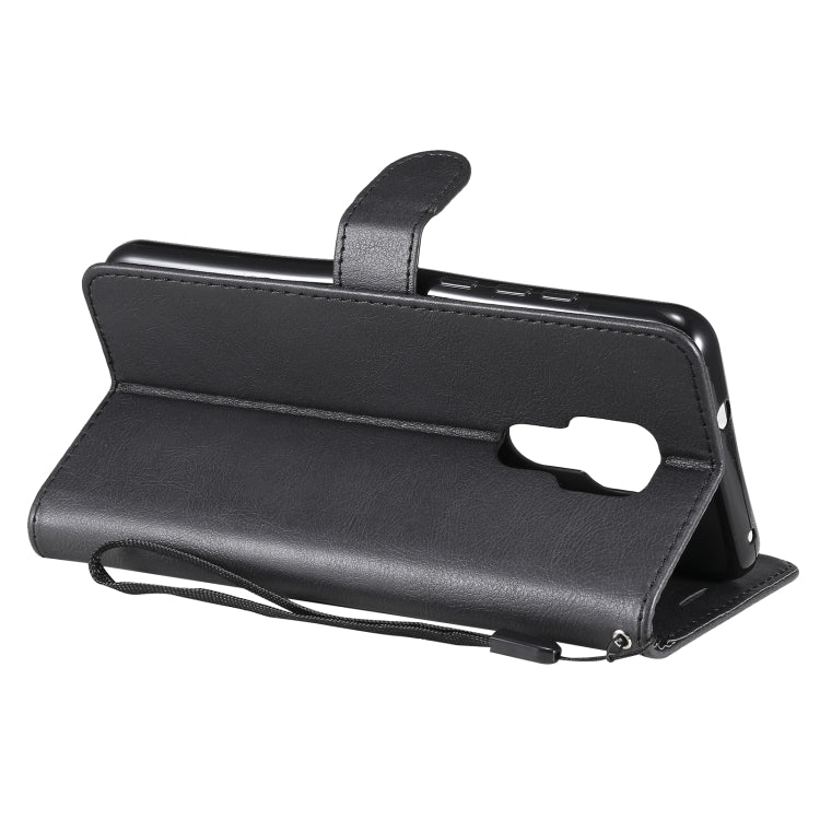For Motorola Moto G Play 2021 Solid Color Horizontal Flip Protective Leather Case with Holder & Card Slots & Wallet & Photo Frame & Lanyard