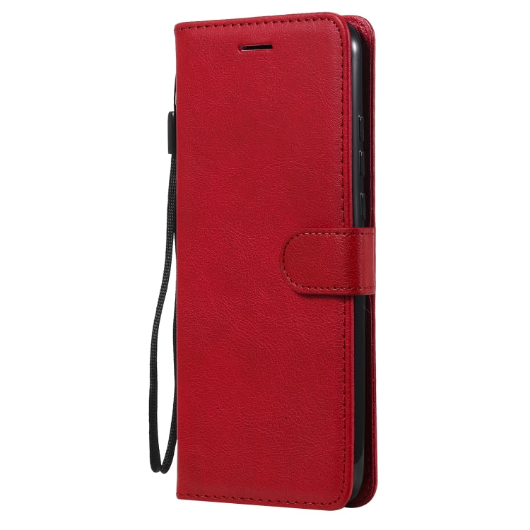 For Motorola Moto G Play 2021 Solid Color Horizontal Flip Protective Leather Case with Holder & Card Slots & Wallet & Photo Frame & Lanyard