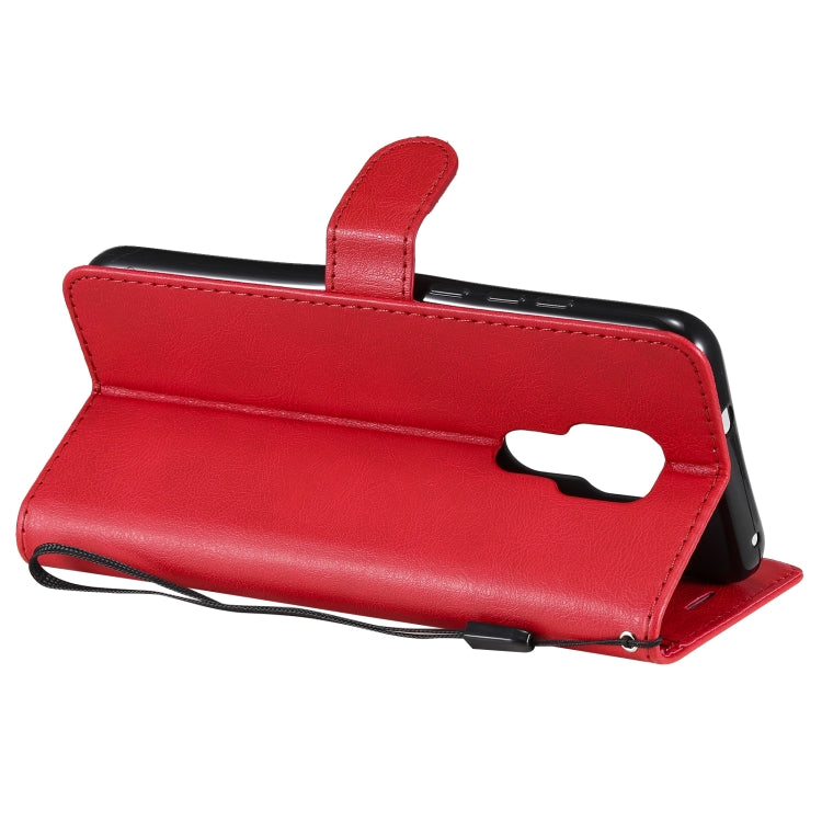 For Motorola Moto G Play 2021 Solid Color Horizontal Flip Protective Leather Case with Holder & Card Slots & Wallet & Photo Frame & Lanyard