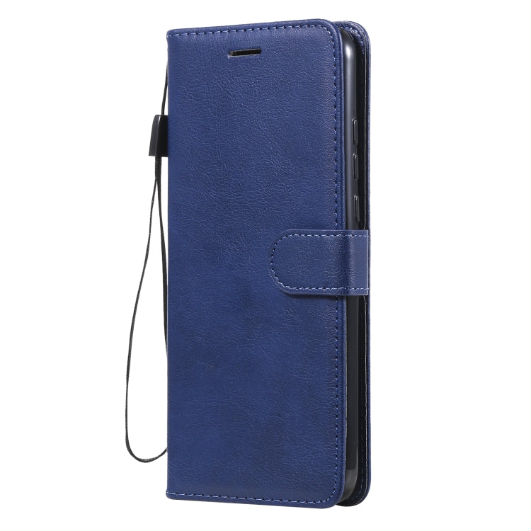For Motorola Moto G Play 2021 Solid Color Horizontal Flip Protective Leather Case with Holder & Card Slots & Wallet & Photo Frame & Lanyard