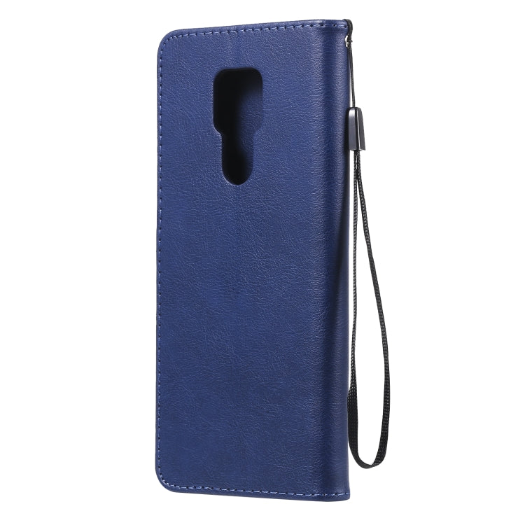 For Motorola Moto G Play 2021 Solid Color Horizontal Flip Protective Leather Case with Holder & Card Slots & Wallet & Photo Frame & Lanyard