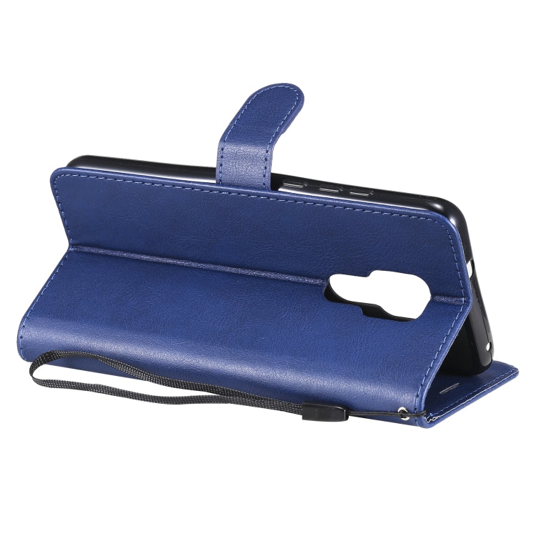 For Motorola Moto G Play 2021 Solid Color Horizontal Flip Protective Leather Case with Holder & Card Slots & Wallet & Photo Frame & Lanyard