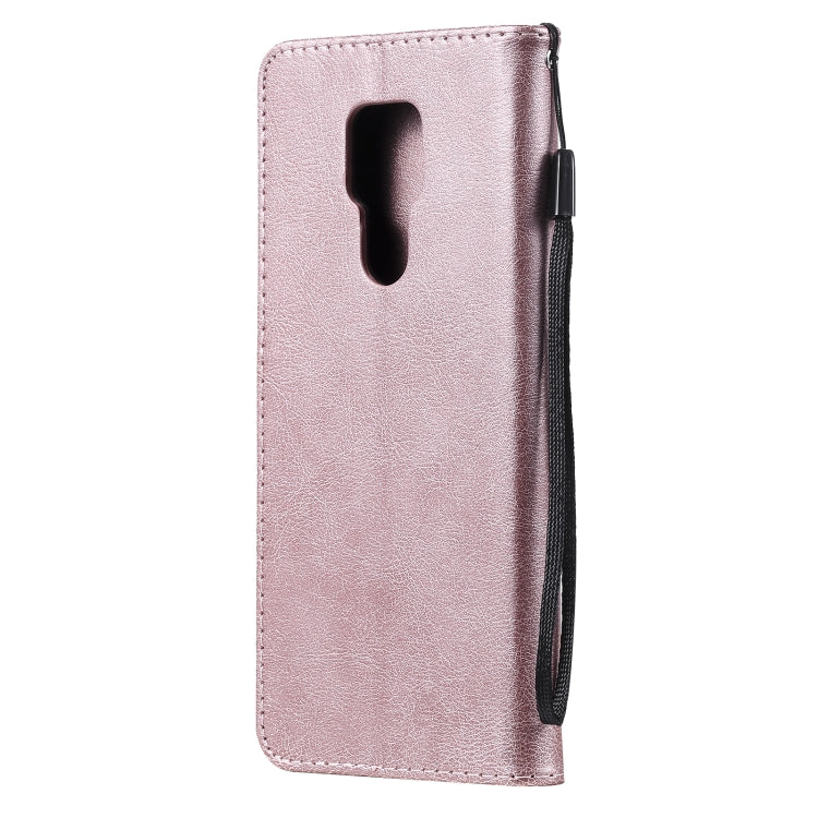 For Motorola Moto G Play 2021 Solid Color Horizontal Flip Protective Leather Case with Holder & Card Slots & Wallet & Photo Frame & Lanyard