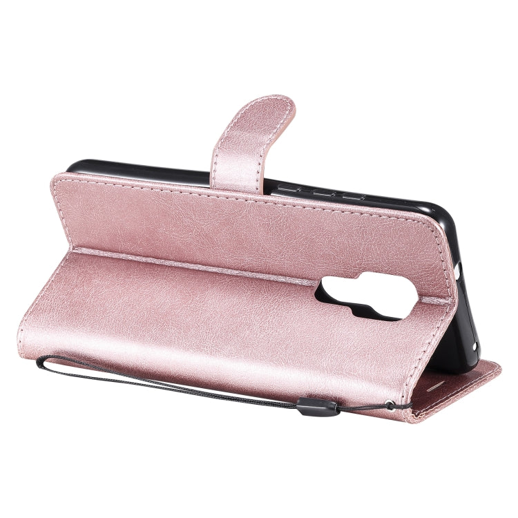 For Motorola Moto G Play 2021 Solid Color Horizontal Flip Protective Leather Case with Holder & Card Slots & Wallet & Photo Frame & Lanyard