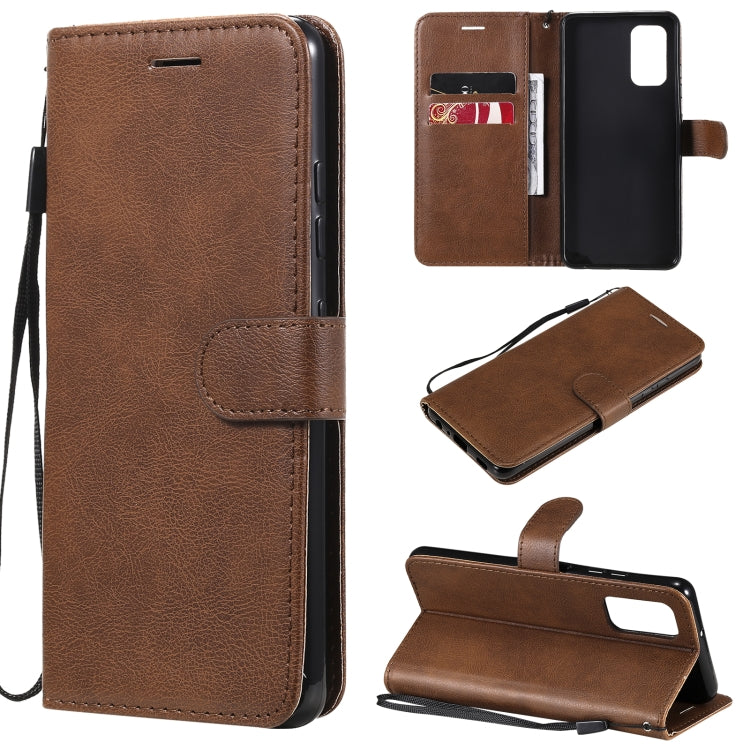 For Samsung Galaxy A32 4G Solid Color Horizontal Flip Protective Leather Case with Holder & Card Slots & Wallet & Photo Frame & Lanyard
