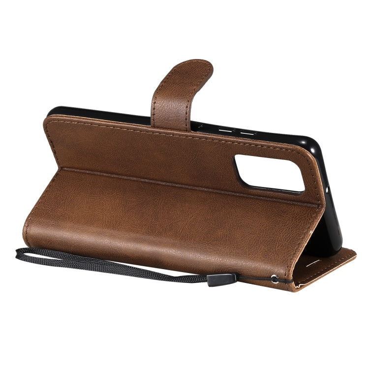 For Samsung Galaxy A32 4G Solid Color Horizontal Flip Protective Leather Case with Holder & Card Slots & Wallet & Photo Frame & Lanyard
