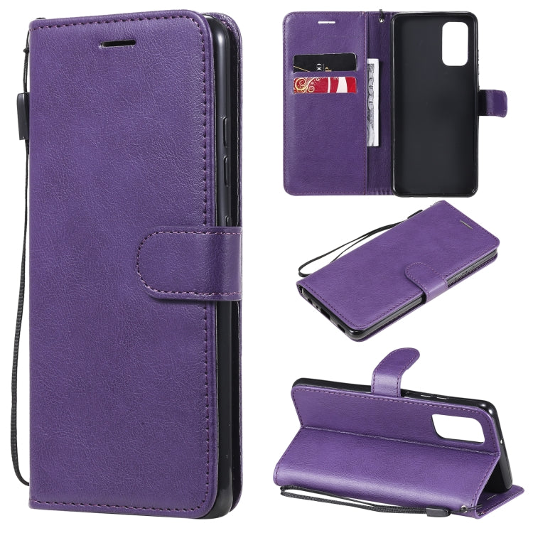 For Samsung Galaxy A32 4G Solid Color Horizontal Flip Protective Leather Case with Holder & Card Slots & Wallet & Photo Frame & Lanyard