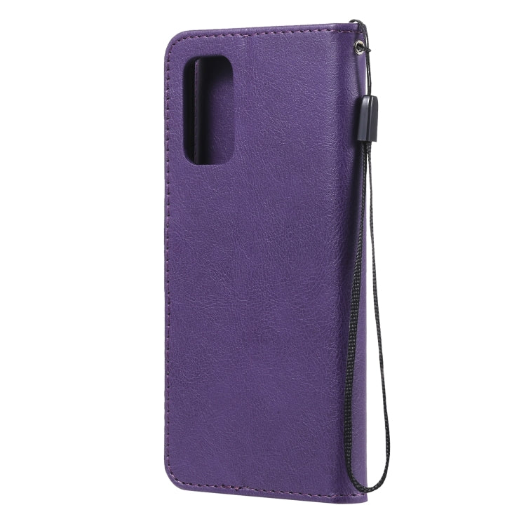 For Samsung Galaxy A32 4G Solid Color Horizontal Flip Protective Leather Case with Holder & Card Slots & Wallet & Photo Frame & Lanyard
