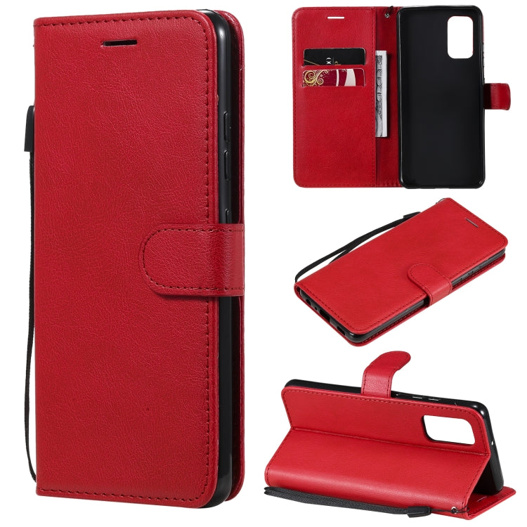 For Samsung Galaxy A32 4G Solid Color Horizontal Flip Protective Leather Case with Holder & Card Slots & Wallet & Photo Frame & Lanyard