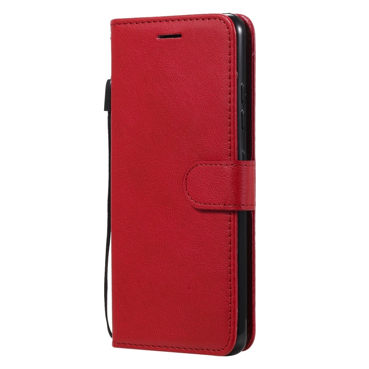 For Samsung Galaxy A32 4G Solid Color Horizontal Flip Protective Leather Case with Holder & Card Slots & Wallet & Photo Frame & Lanyard
