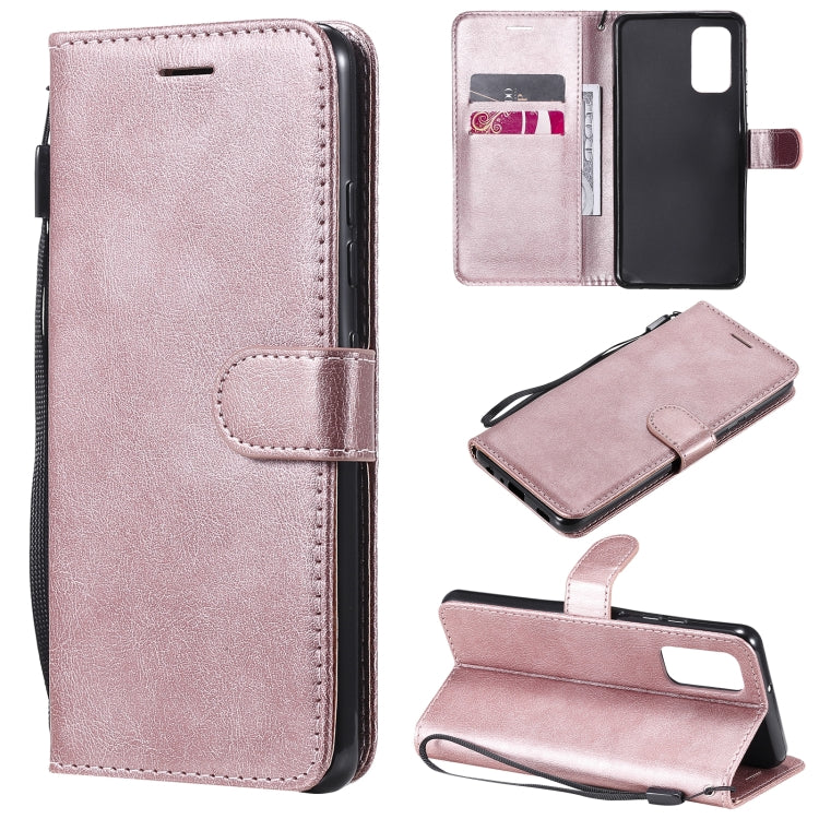 For Samsung Galaxy A32 4G Solid Color Horizontal Flip Protective Leather Case with Holder & Card Slots & Wallet & Photo Frame & Lanyard