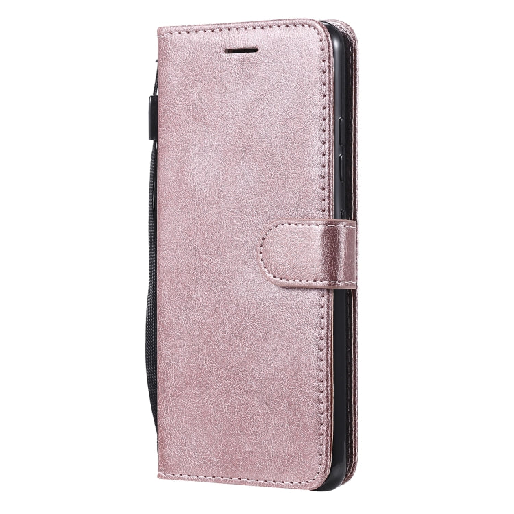 For Samsung Galaxy A32 4G Solid Color Horizontal Flip Protective Leather Case with Holder & Card Slots & Wallet & Photo Frame & Lanyard