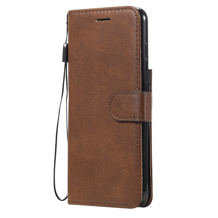 For Samsung Galaxy S21 FE Solid Color Horizontal Flip Protective Leather Case with Holder & Card Slots & Wallet & Photo Frame & Lanyard