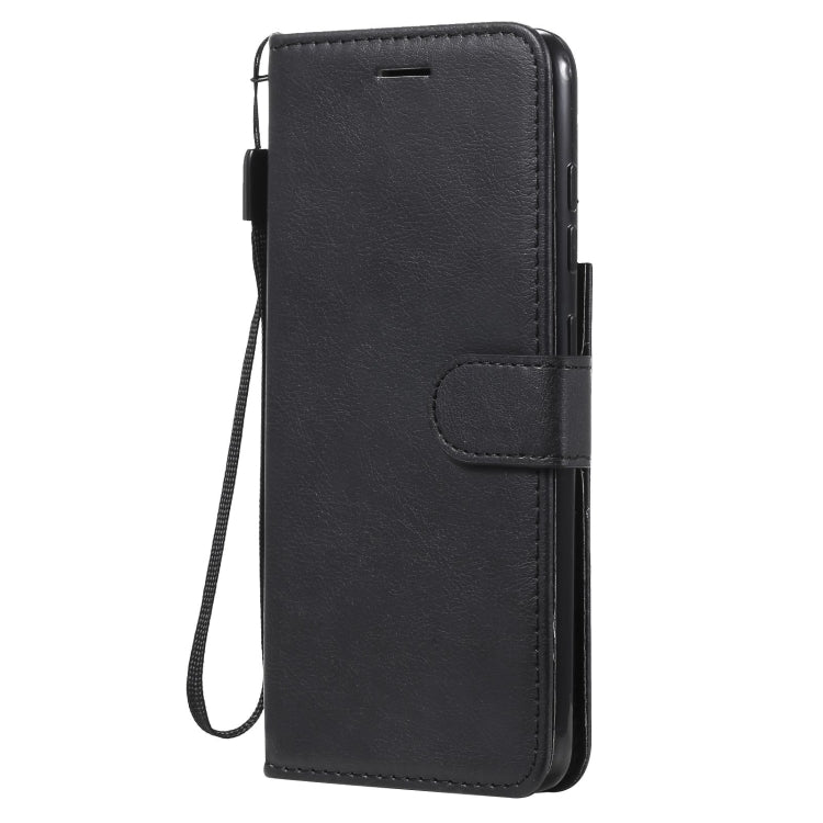For Samsung Galaxy S21 FE Solid Color Horizontal Flip Protective Leather Case with Holder & Card Slots & Wallet & Photo Frame & Lanyard