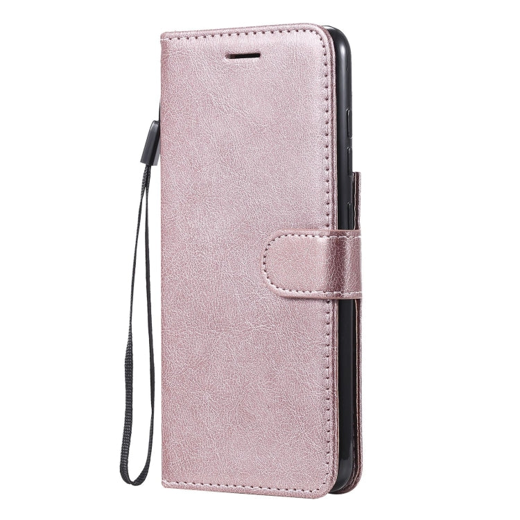 For Samsung Galaxy S21 FE Solid Color Horizontal Flip Protective Leather Case with Holder & Card Slots & Wallet & Photo Frame & Lanyard