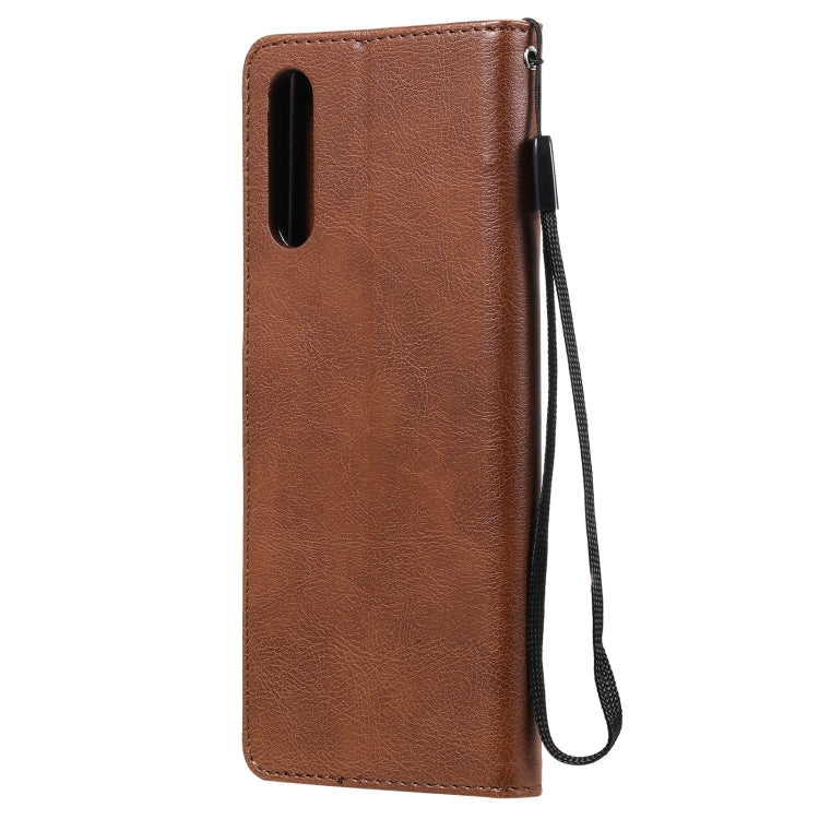 For Sony Xperia 10 III Solid Color Horizontal Flip Protective Leather Case with Holder & Card Slots & Wallet & Photo Frame & Lanyard