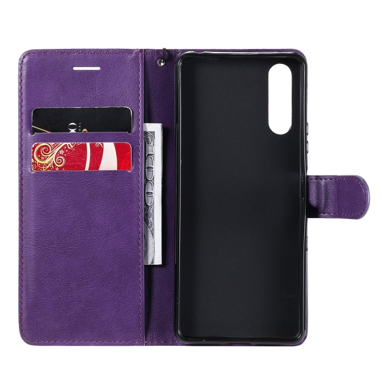 For Sony Xperia 10 III Solid Color Horizontal Flip Protective Leather Case with Holder & Card Slots & Wallet & Photo Frame & Lanyard